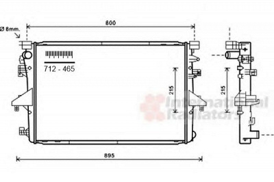 VAN WEZEL 58002317 -  Радиатор, охлаждение двигателя